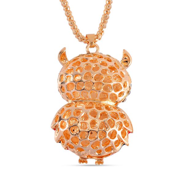 Roter Kristall, Wei&szlig;er Kristall Halskette ca. 70 cm  emailliert image number 4