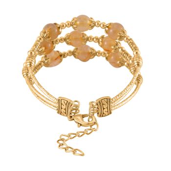 Golden strahlen Quarz Armband, 18 cm - 68,50 ct.