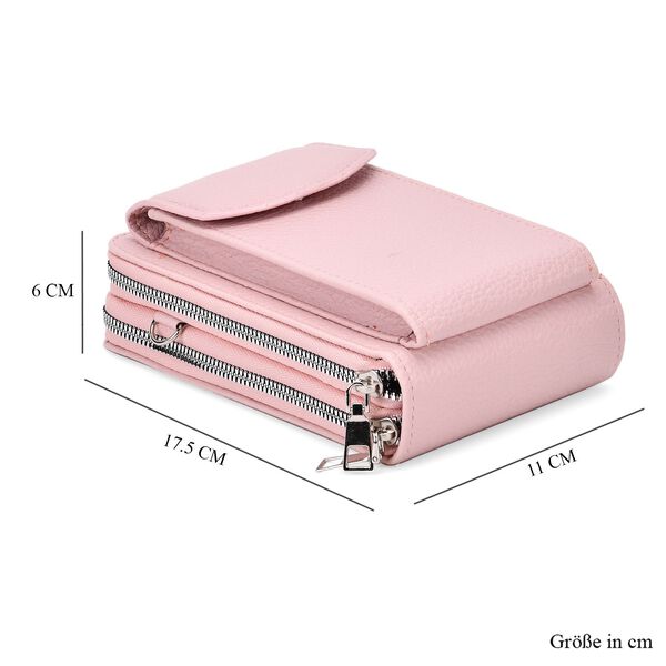 Crossbody Tasche mit RFID-Schutz, 11x6x17,5cm, Rosa image number 7