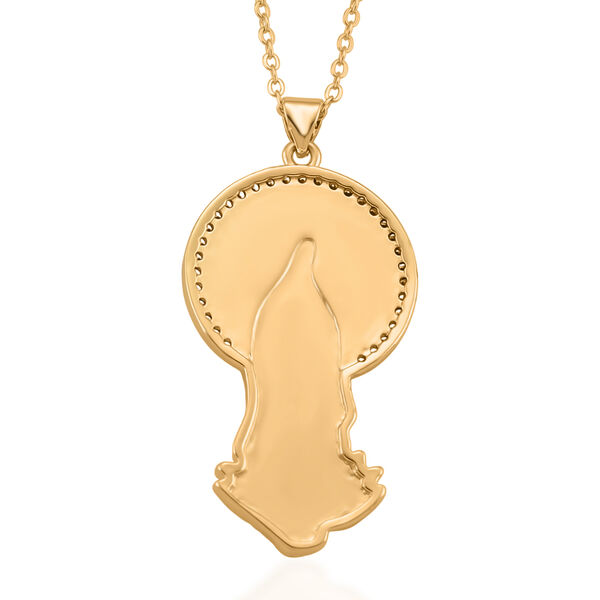 GOLD LOOKS - Jungfrau Maria Halskette, Nickelfreies Messing, ca. 50 cm + 5 cm Extender, ca. 9,20g image number 4