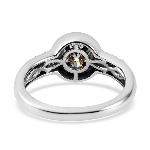 88 Facetten Moissanit Ring 925 Silber platiniert  ca. 0,55 ct image number 6