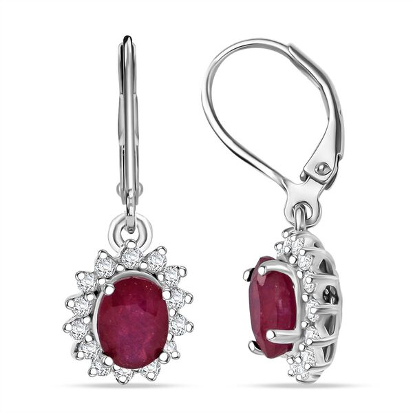 D'Joy afrikanische Rubin und Zirkon Ohrringe - 4,37 ct. image number 0