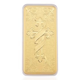 999er Gold-Plättchen mit Kreuzdesign