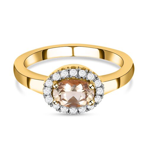 AAA Turkizit und weißer Zirkon-Ring - 1,09 ct. image number 0