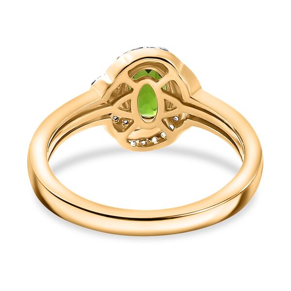 Nat&uuml;rlicher Chromdiopsid und Zirkon-Ring - 0,99 ct. image number 6