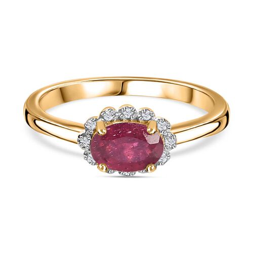 Afrikanischer Rubin und Diamant Ring - 0,69 ct. image number 0