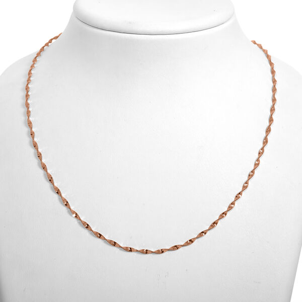 925 Silber ros&eacute;vergoldet Kette ca. 45 cm ca. 3,74g image number 1