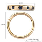 Kanchanaburi blauer Saphir-Bandring, 925 Silber Gelbgold Vermeil, 0,40 ct. image number 6