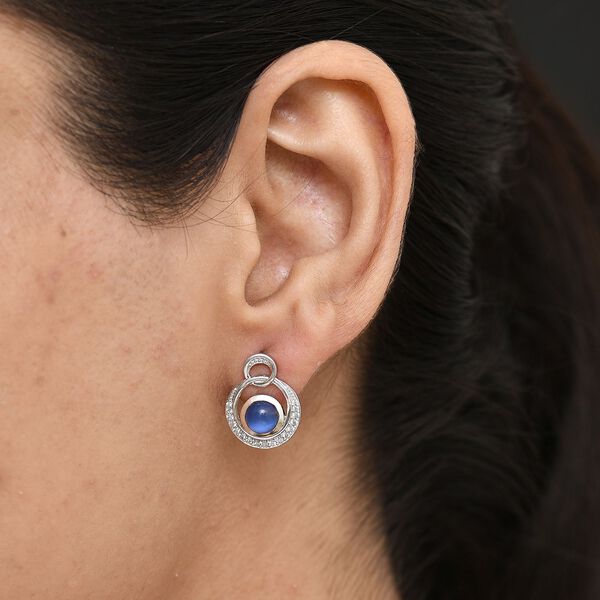 D'Joy Aurora Mondstein und Zirkon Ohrringe - 2,40 ct. image number 3