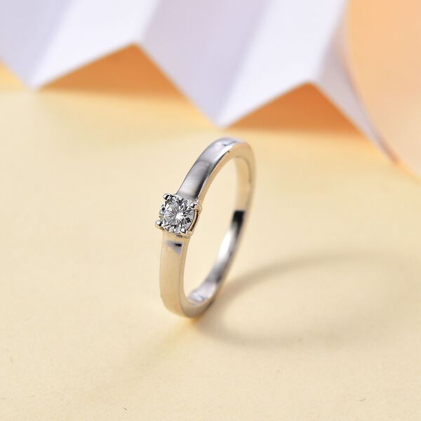 LUXURIANT DIAMOND- Labor Diamant Ring und Ohrringe, 925 Silber rhodiniert image number 1