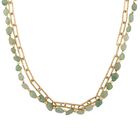 Grüner Aventurin Halskette ca. Flexibles cm Standard gelb vergoldet ca. 130,00 ct.