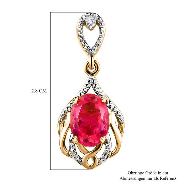 Sunset Triplett Quarz und Zirkon Ohrringe- 3,08 ct. image number 6