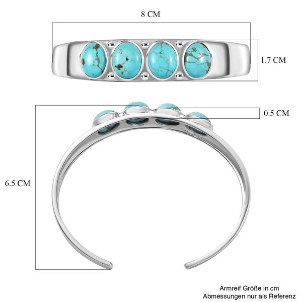 Sierra Nevada T&uuml;rkis Armreif ca. 19 cm 925 Silber rhodiniert ca. 19,47 ct. image number 6