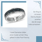Luxus blauer Diamant-Anti-Stress-Spinning-Ring - 1 ct. image number 7