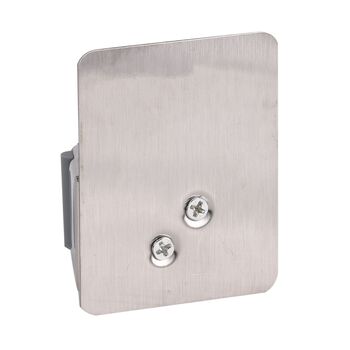 4er-Set Wandhaken aus Edelstahl, selbstklebend, f&uuml;r Besen und Haushaltsger&auml;te, 5,3x6,7cm, Silber