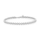 Lustro Stella Weißer Zirkonia Armband ca. 18 cm 925 Silber rhodiniert