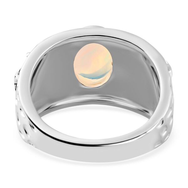 Nat&uuml;rlicher, &auml;thiopischer Welo Opal Ring 925 Silber (Gr&ouml;&szlig;e 19.00) ca. 1,30 ct image number 7