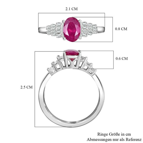 Afrikanischer Rubin und Diamant-Ring - 1,32 ct. image number 7