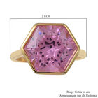 LUSTRO STELLA Rosa Zirkonia Ring 925 Silber vergoldet (Größe 16.00) ca. 11,86 ct image number 4