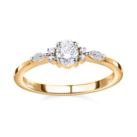 Weißer Diamant SI1 IGI zertifiziert  Ring 750 Gold (Größe 18.00) ca. 0,50 ct