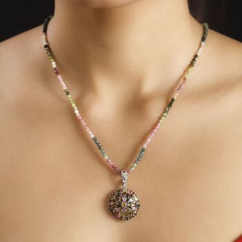 Multi-Turmalin Halskette, 50 cm - 35,46 ct.