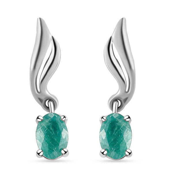 Grandidierit-Ohrringe, 925 Silber platiniert ca. 0,89 ct