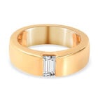 88 Facetten Moissanit Ring 925 Silber Gelbgold Vermeil  ca. 0,62 ct image number 0