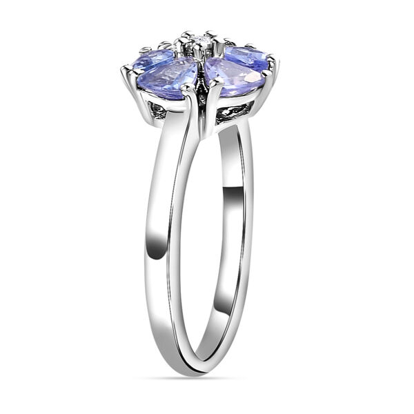 Tansanit und Zirkon Ring - 0,98 ct. image number 5