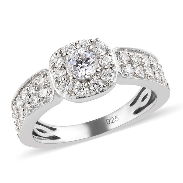 LUSTRO STELLA Hergestellt mit Feinster ZIRKONIA Ring 925 Silber platiniert image number 4