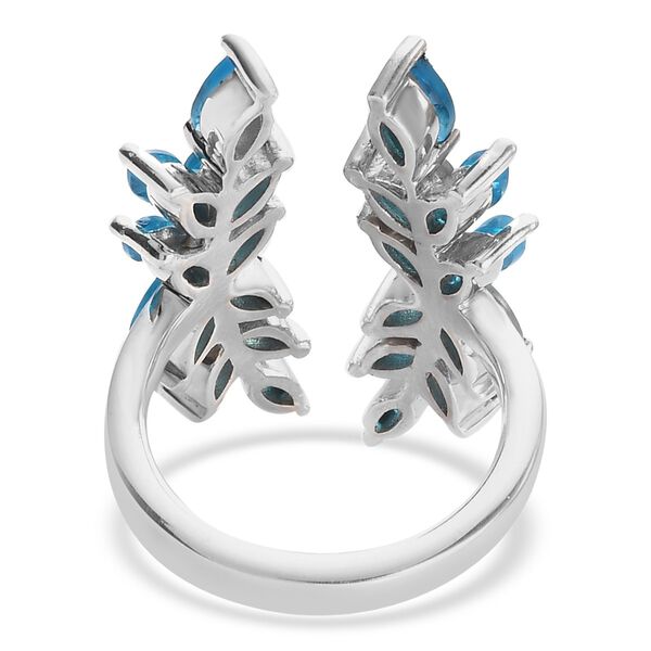 Neon Apatit Ring 925 Silber Platin-&Uuml;berzug image number 5