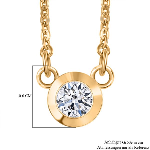 LUXURIANT DIAMANT - Lab Grown Diamant SI-GH Halskette ca. 45 cm 925 Silber 750 Gelbgold Vermeil ca. 0.20 ct image number 7