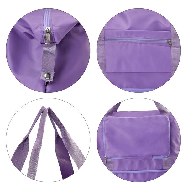 Nylon Faltbare Reisetasche Gr&ouml;&szlig;e: 40*28*23cm, 2 Steckf&auml;cher, lila image number 6