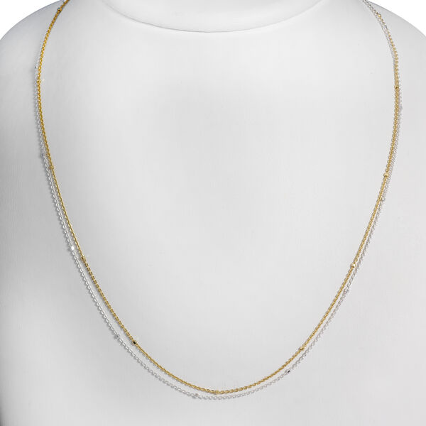 2er-Set Diamantschliff-Ketten mit Würfeln, 45cm image number 2