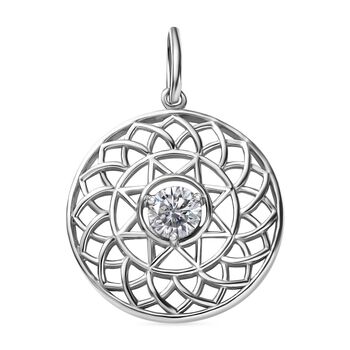 Moissanit Anh&auml;nger, 925 Silber rhodiniert, 0,44 ct.