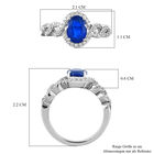 AAA tansanischer, blauer Spinell und weißer Zirkon-Ring, 925 Silber platiniert  ca. 1,91 ct image number 6