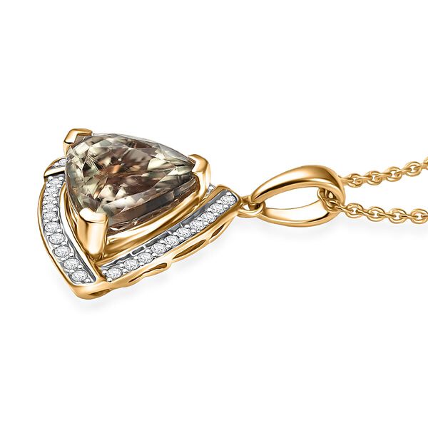 LUXORO AAA Turkizit, Wei&szlig;er Diamant Schmuckset ca. 50 cm 585 Gold ca. 3.65 ct image number 2