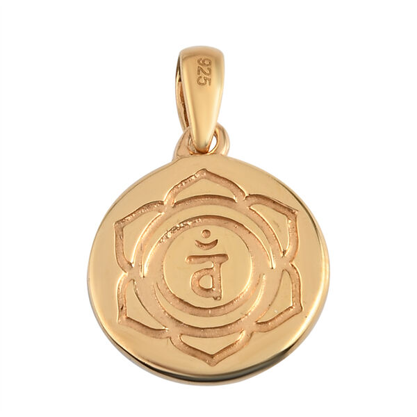 Pfirsich Mondstein Chakra Anhänger 925 Silber vergoldet ca. 4,18 ct image number 5