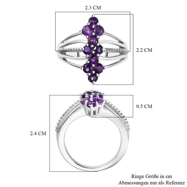 Afrikanischer Amethyst Ring Messing (Gr&ouml;&szlig;e 17.00) ca. 1,05 ct image number 6