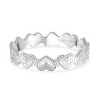 950 Platin Herz Ring (Gr&ouml;&szlig;e 16.00) ca. 5,00g