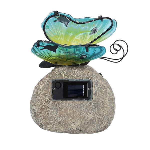 Harz Solarlampe, Schmetterling, Gr&ouml;&szlig;e 16x10x20 cm, Gr&uuml;n image number 4