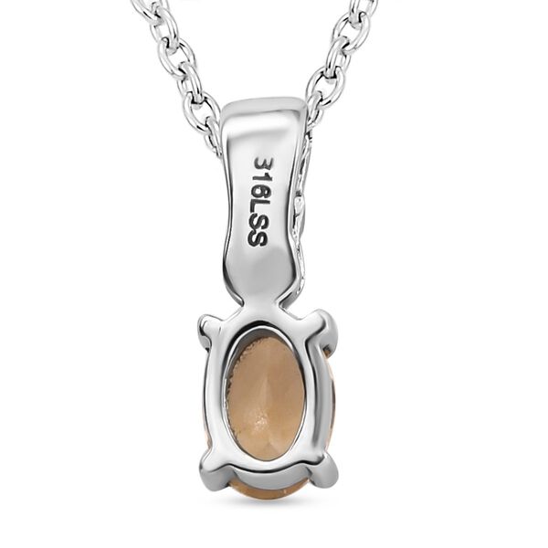 3er Set, Citrin Ohrringe, Armband, Anhänger mit Kette, Edelstahl, ca. 7.28 ct image number 9