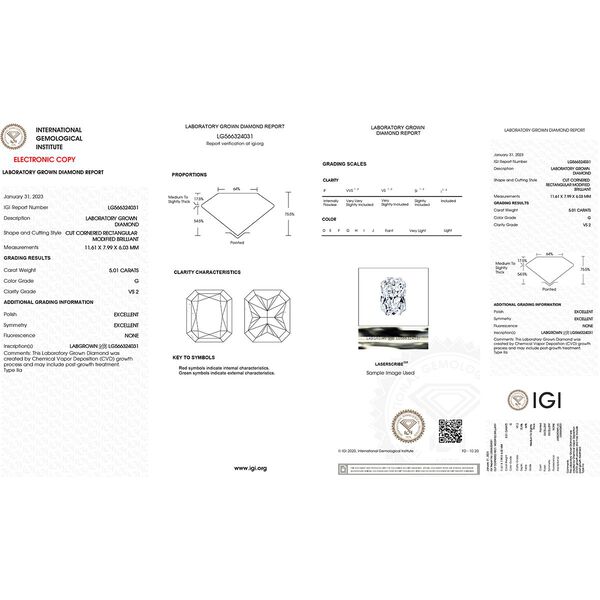 Lab Grown Diamant VS Ohrringe 950 Platin ca. 10,06 ct. image number 5