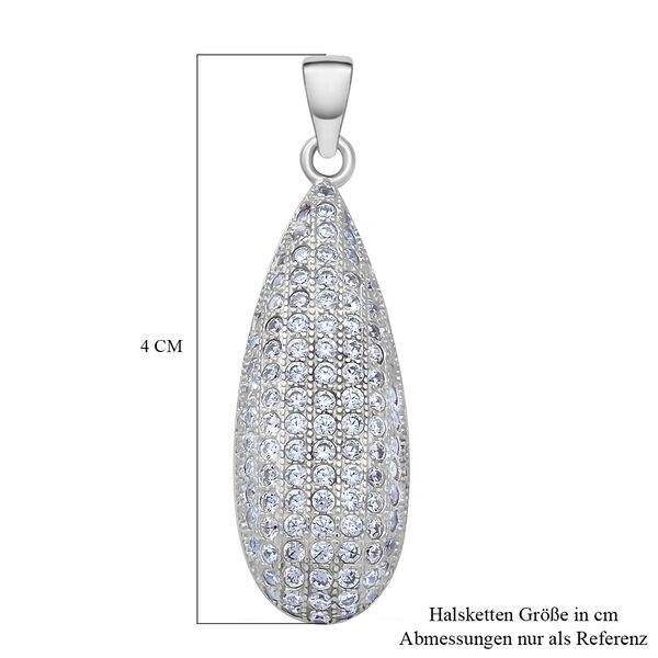 Lustro Stella - wei&szlig;er Zirkonia-Anh&auml;nger, 925 Silber rhodiniert ca. 1.64 ct image number 4