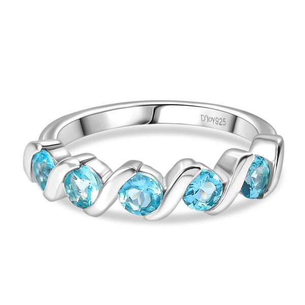 Djoy AA Betroka Blauer Apatit Meeresrauschen Ring 925 Silber rhodiniert (Gr&ouml;&szlig;e 18.00) ca. 0.99 ct