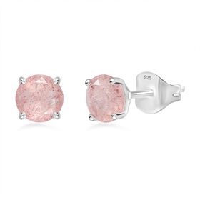 Kirschquarz Ohrringe, ca. 1,68 ct.