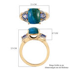 Opalina und Tansanit Ring 925 Silber vergoldet  ca. 3,22 ct image number 6