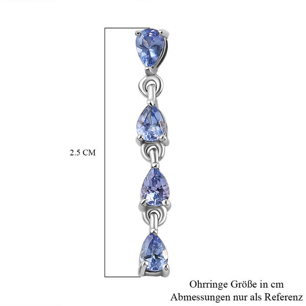 Tansanit-Ohrringe, 925 Silber platiniert ca. 1,26 ct image number 6