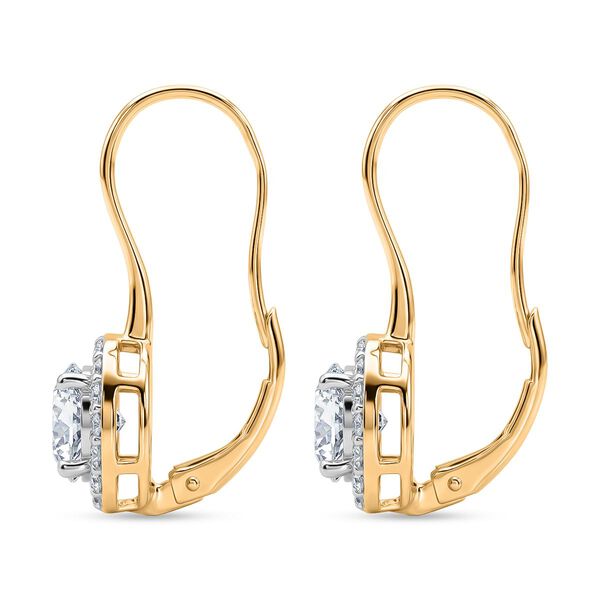 LUXURIANT DIAMOND - Lab Grown Diamant SI-GH SGL zertifiziert Ohrringe 925 Silber 750 Gelbgold vermeil ca. 3.00 ct image number 3