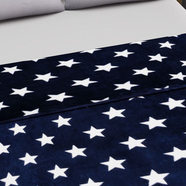 Bedruckte Flanell-Decke, gestrickt, rot image number 5