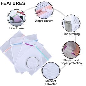 HOMESMART Set aus 5 W&auml;schenetzen, farbig